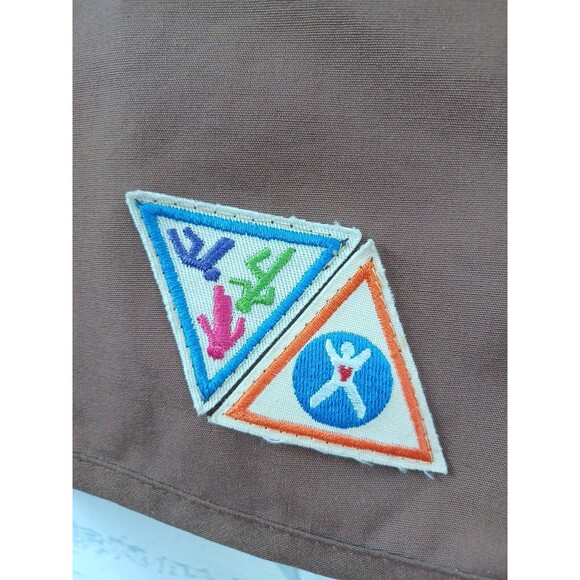 Vtg Girl Scouts Circle T Council Green Vest With Patches #4015 Sz L - Picture 3 of 10